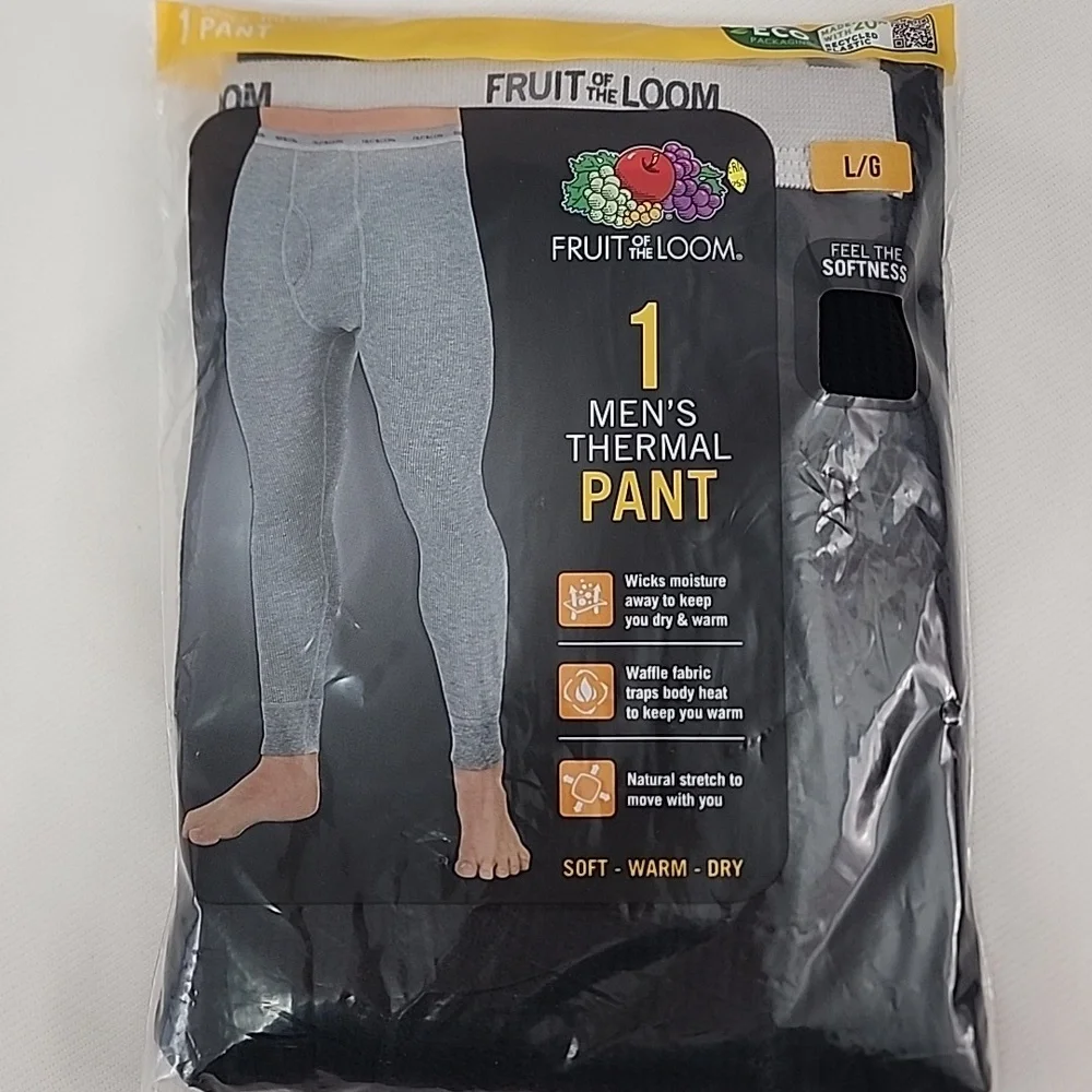 Fruit Of The Loom Men's Thermal Crew & Men's Thermal Pant Size: L - Picture 11 of 16